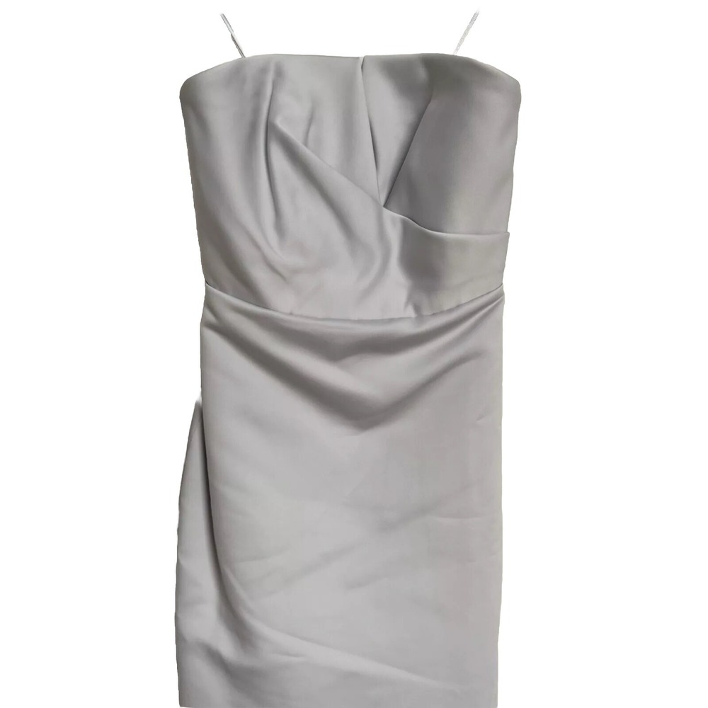 Strapless Bodycon Maxi Dress High Slit Evening Formal Gown Dress 8 Prom Glam - Picture 13 of 13
